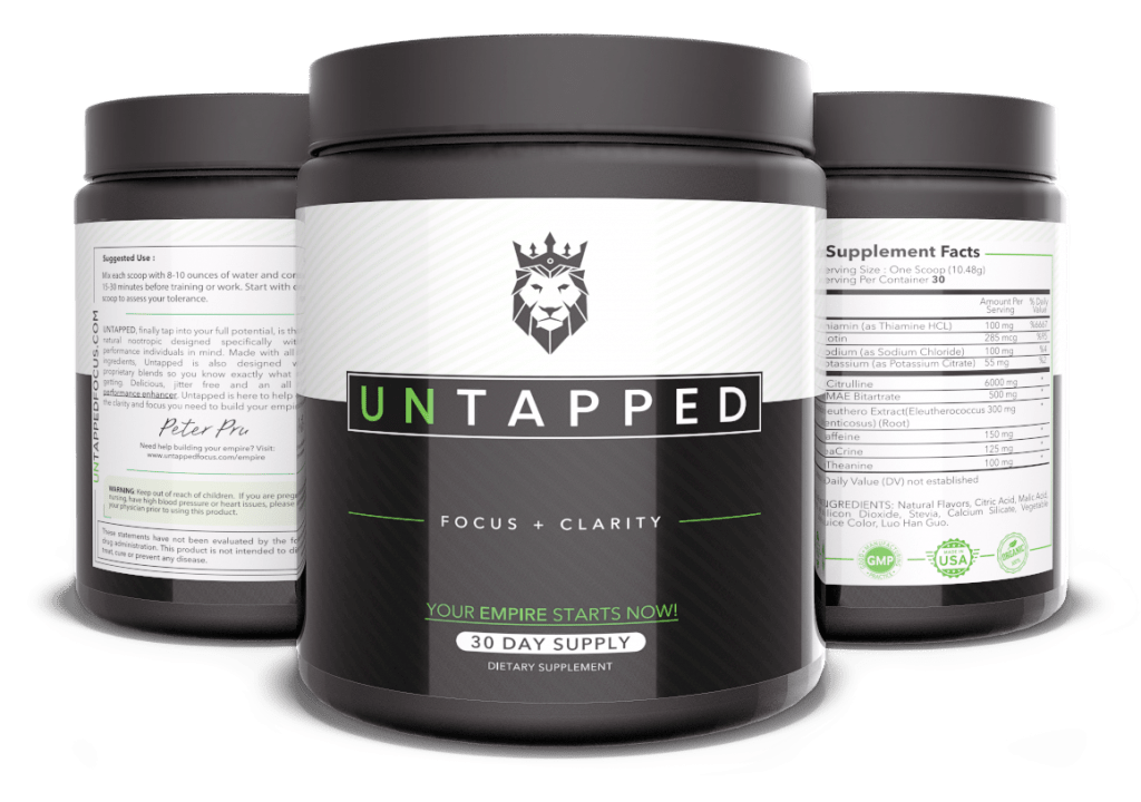 Untapped Focus Brain Supplement Packaging