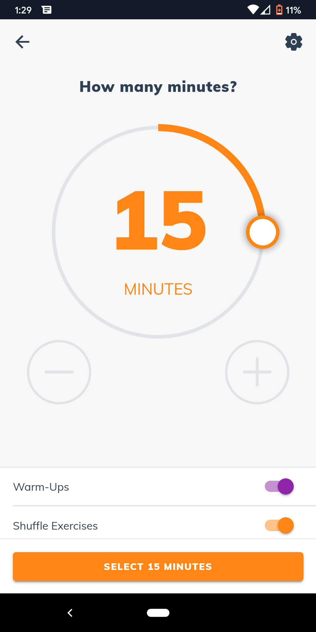 Sworkit Workout Length