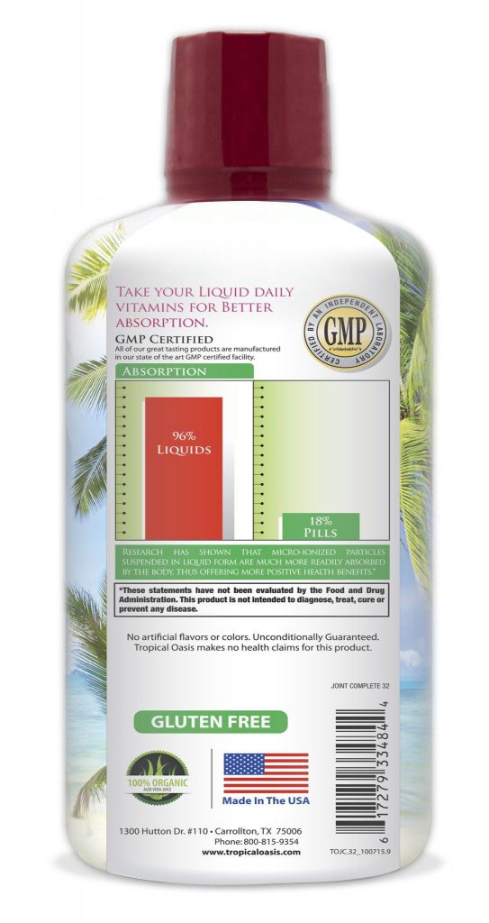Tropical Oasis Joint Complete Premium Label