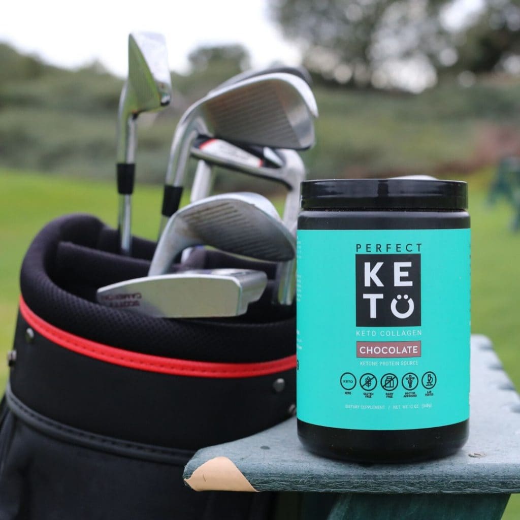 Perfect Keto Collagen Chocolate On Golf Course