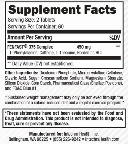 Fenfast 375 Supplement Facts