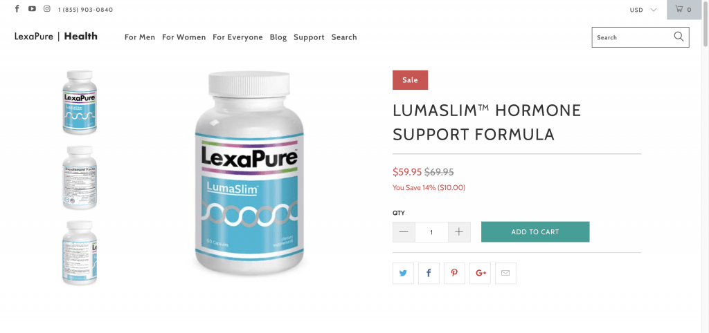 LexaPure LunaSlim Website