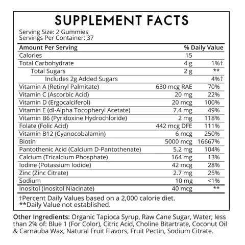 sugar bear hair vitamins ingredients