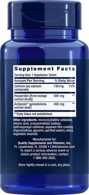 AMPK Metabolic Activator Supplement Facts