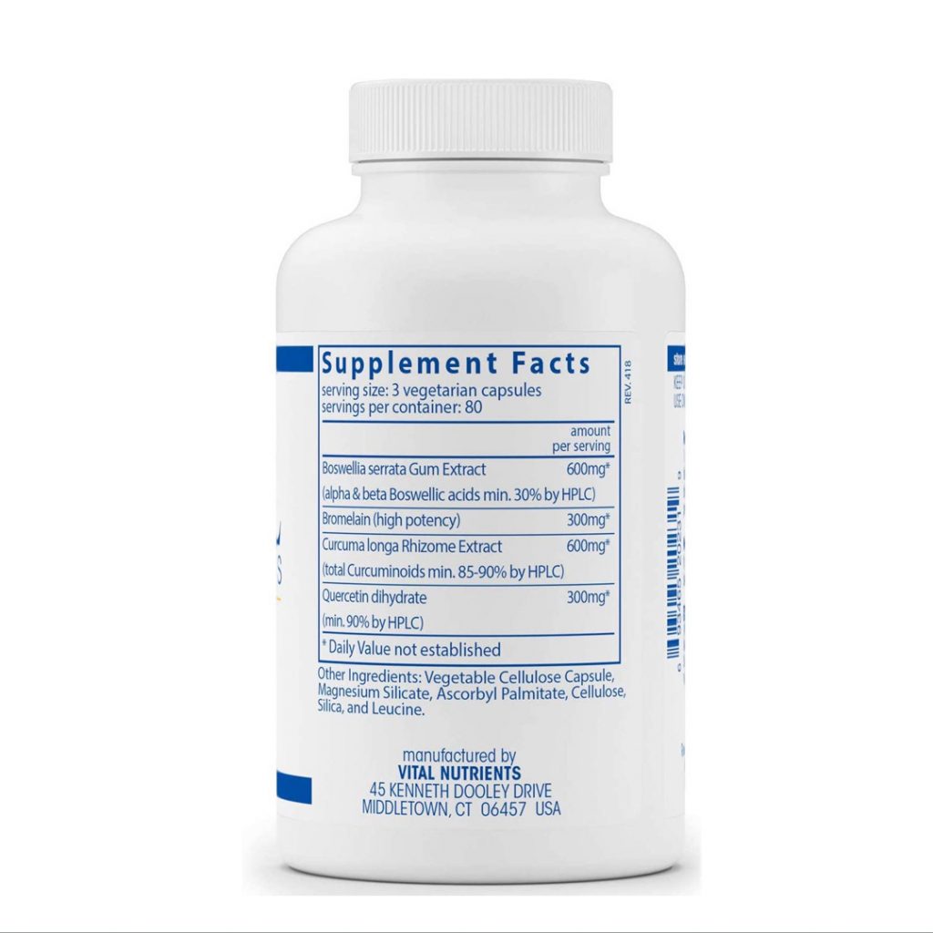 Vital Nutrients BCQ Supplement Facts