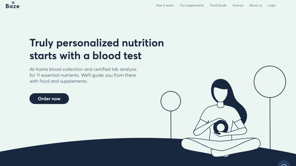 Baze Personalized Supplements Website