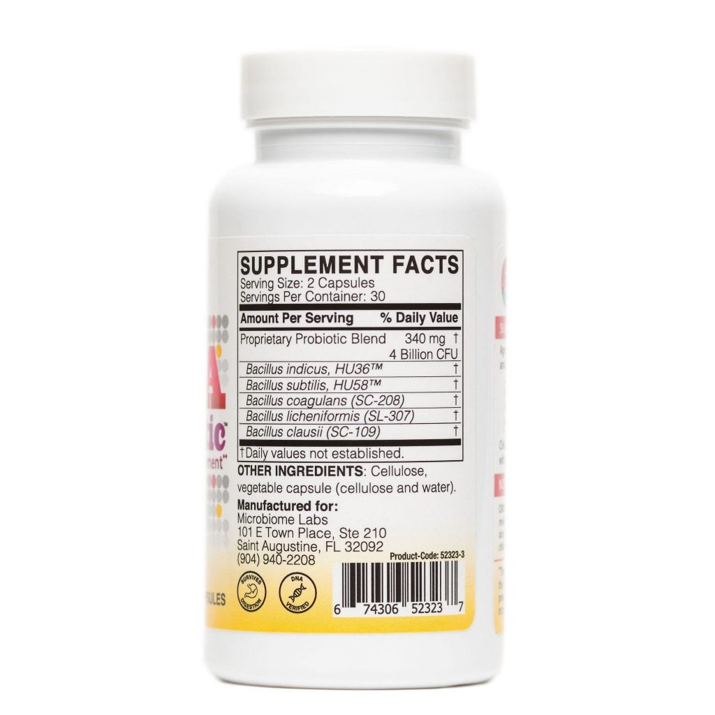MegaSporeBiotic Supplement Facts