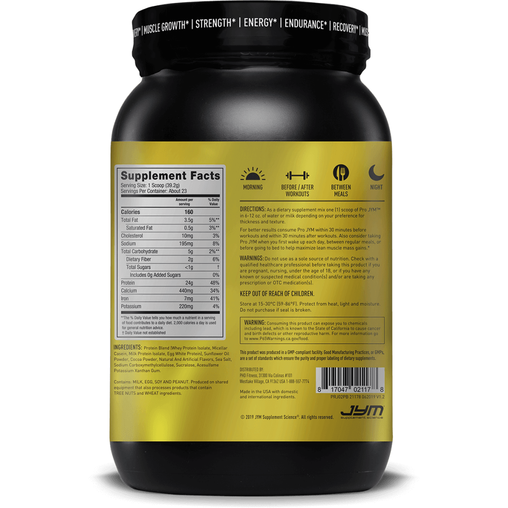 Pro JYM Supplement Facts