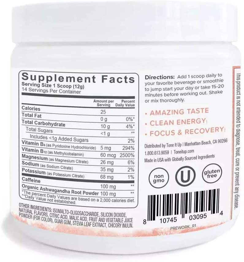 Tone It Up Energy Very Berry Supplement Facts