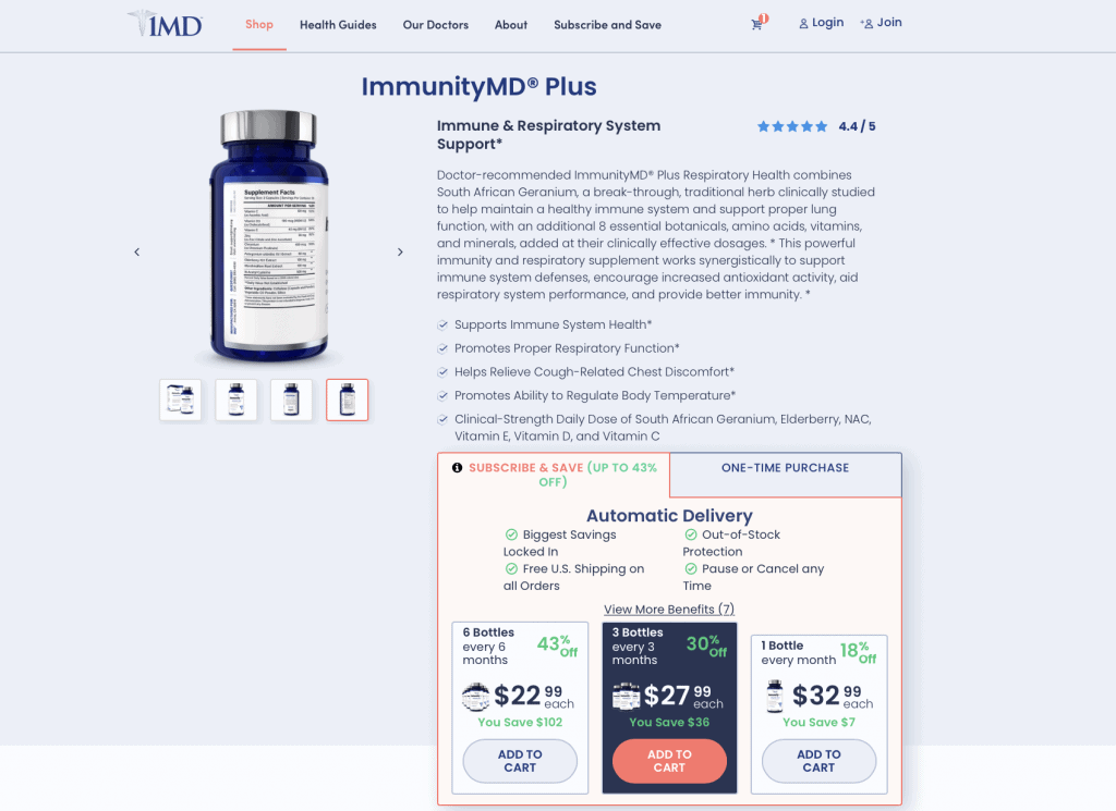 ImmunityMD Plus Website