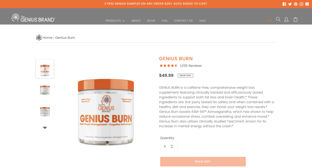 Genius Burn Website
