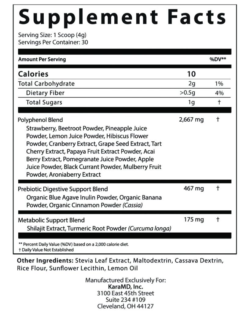 Revive Reds Supplement Facts