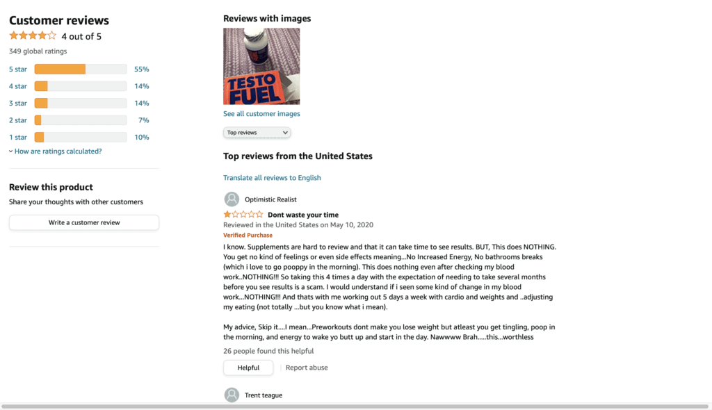 Testofuel customers review
