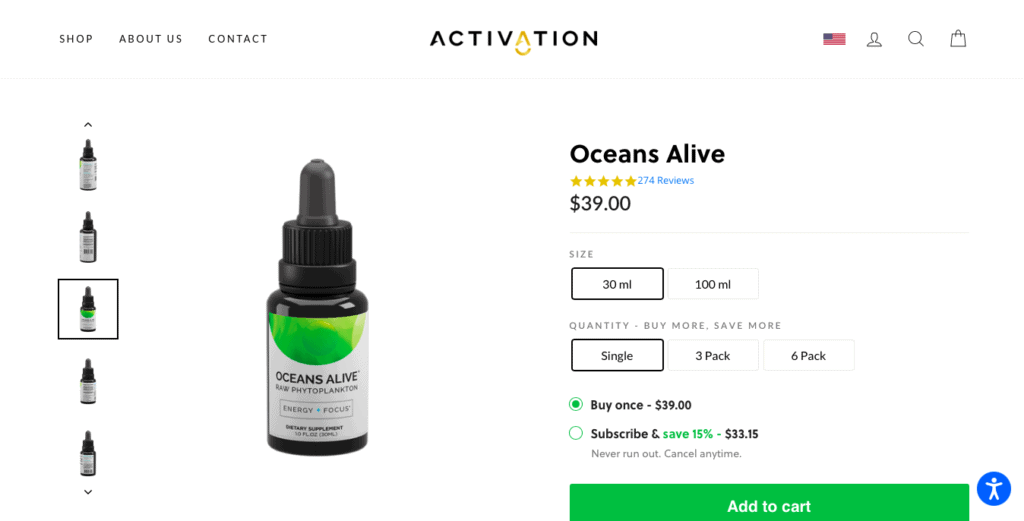 Activation Oceans Alive Website