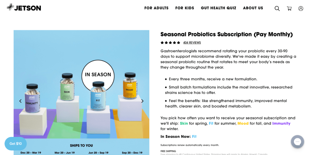 ColonBroom Alternative - Seasonal Probiotic subscription