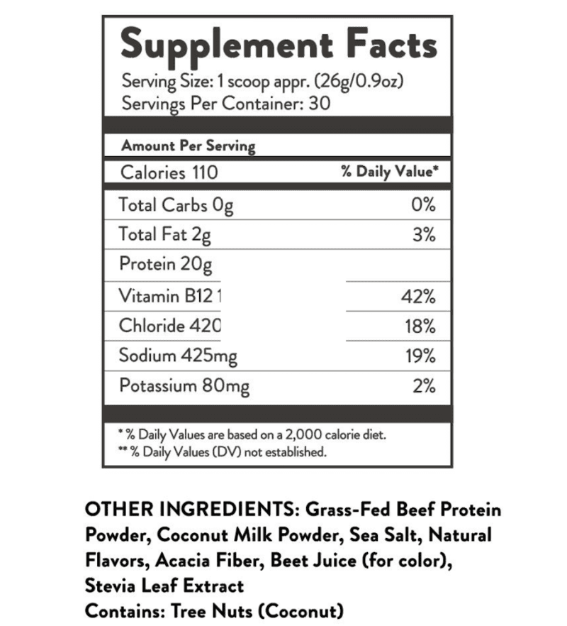 Prime Protein By Equip Foods - Supplement Facts