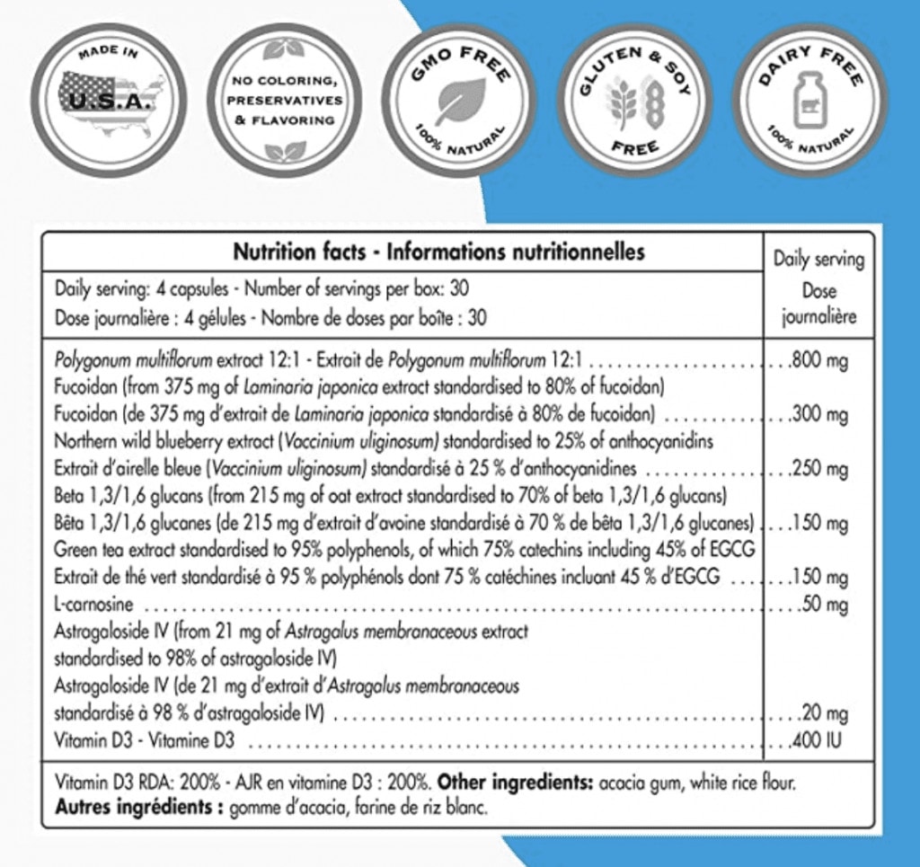 SuperSmart Stem Cells Activator Supplement Facts