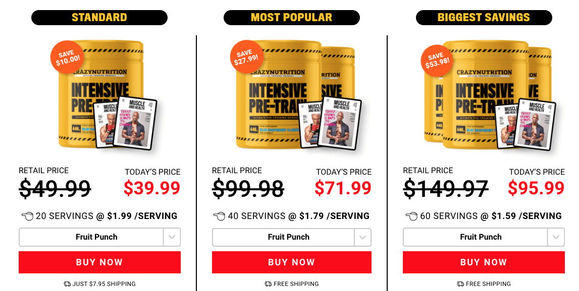 crazy nutrition intensive pre train website