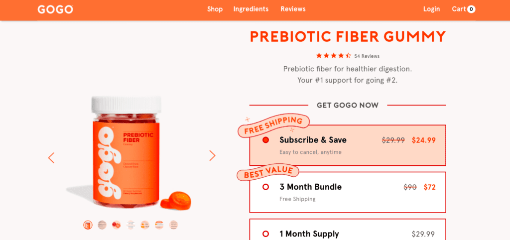 gogo fiber gummies website