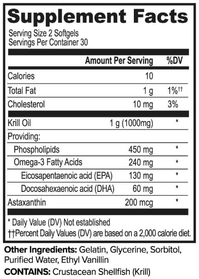 onnit krill oil supplement facts