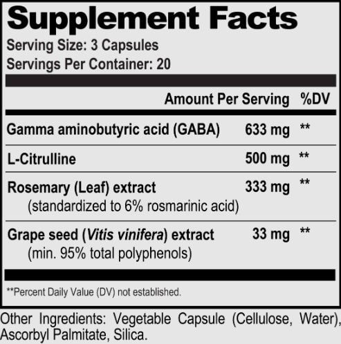 gaba brain food supplement facts