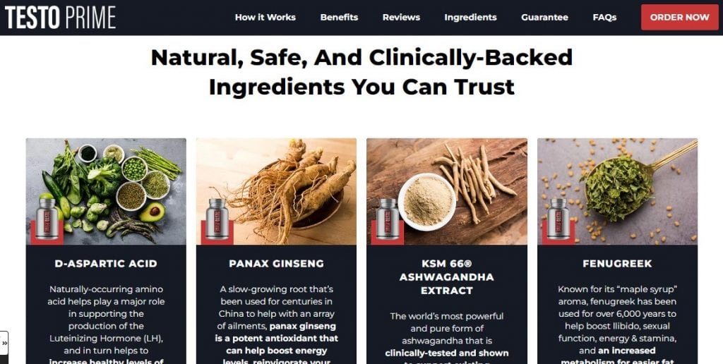 testoprime ingredients