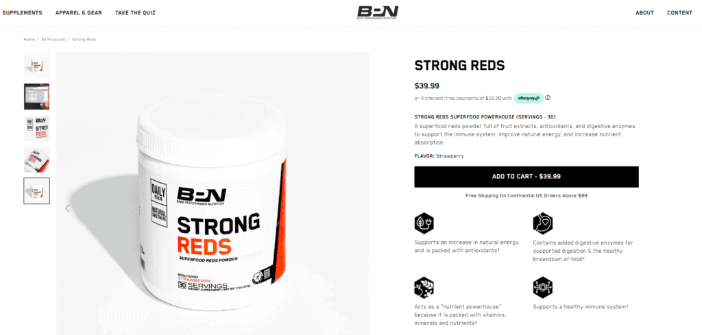 BPN Strong Reds Website
