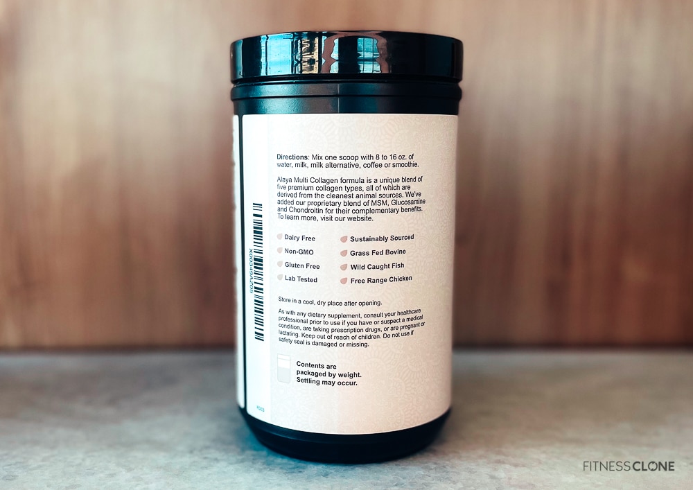 Alaya Multi Collagen Label