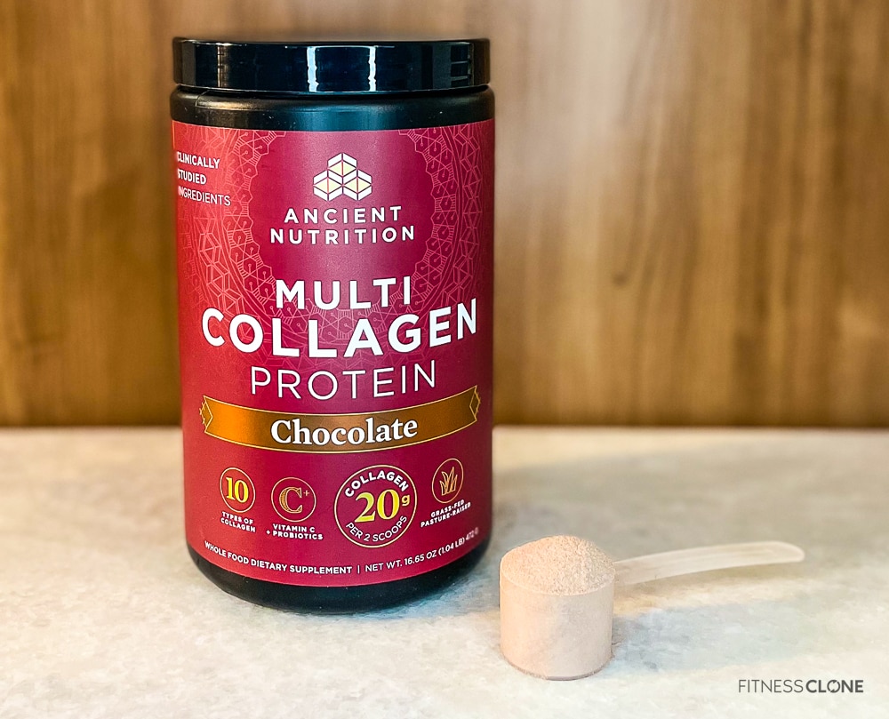 Ancient Nutrition Multi Collagen Protein Bottle And Powder