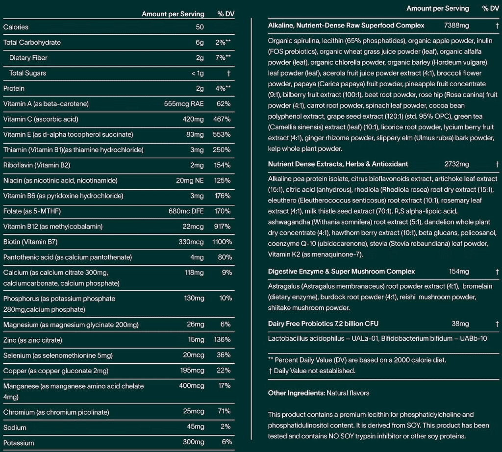 ag1 ingredients