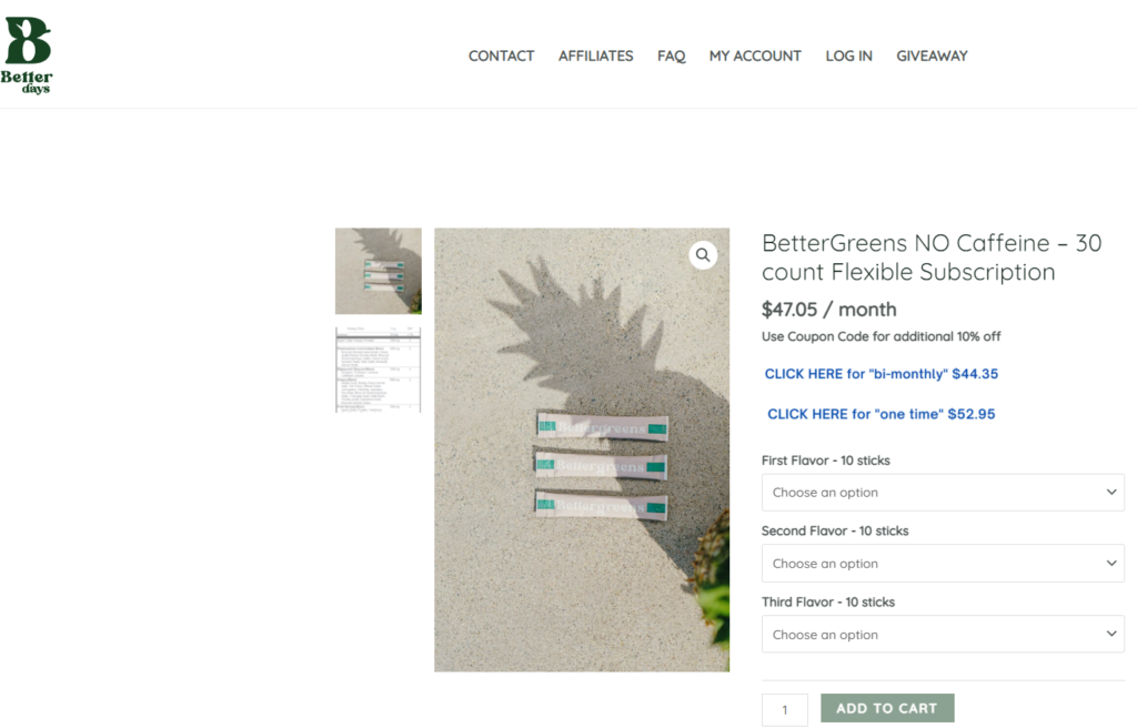 bettergreens website