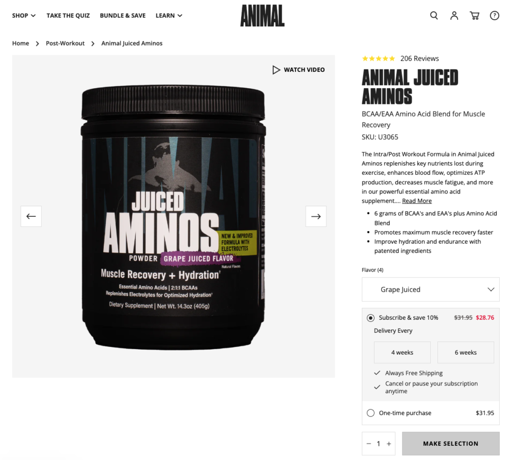 Animal Juiced Aminos Website