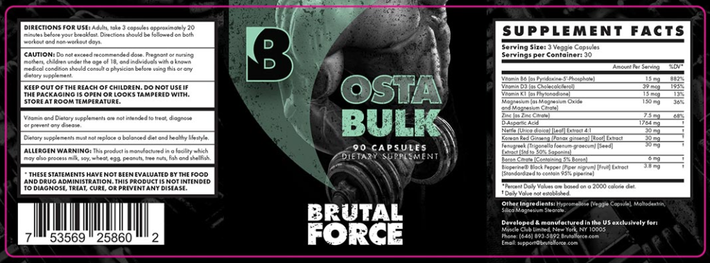 Ostabulk Supplement Facts