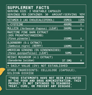 BetterBrand BetterLungs Supplement Facts