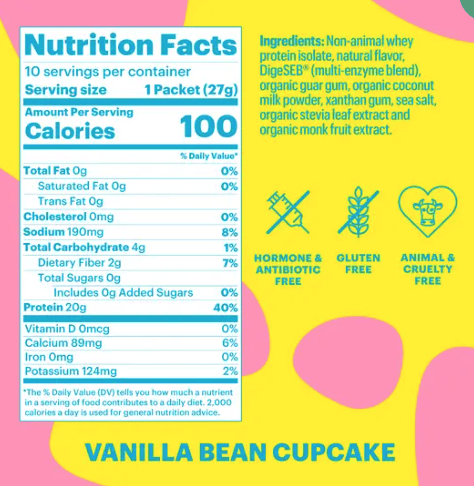 Mooless Protein Supplement Facts