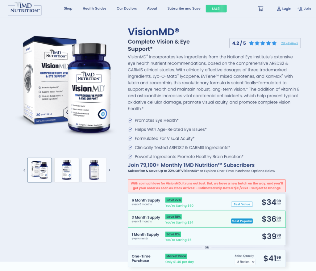 VisionMD Website