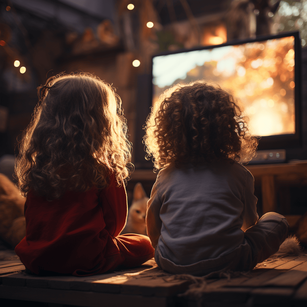 Children Watching TV